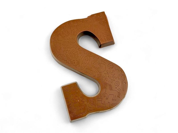 Blokletter S melk